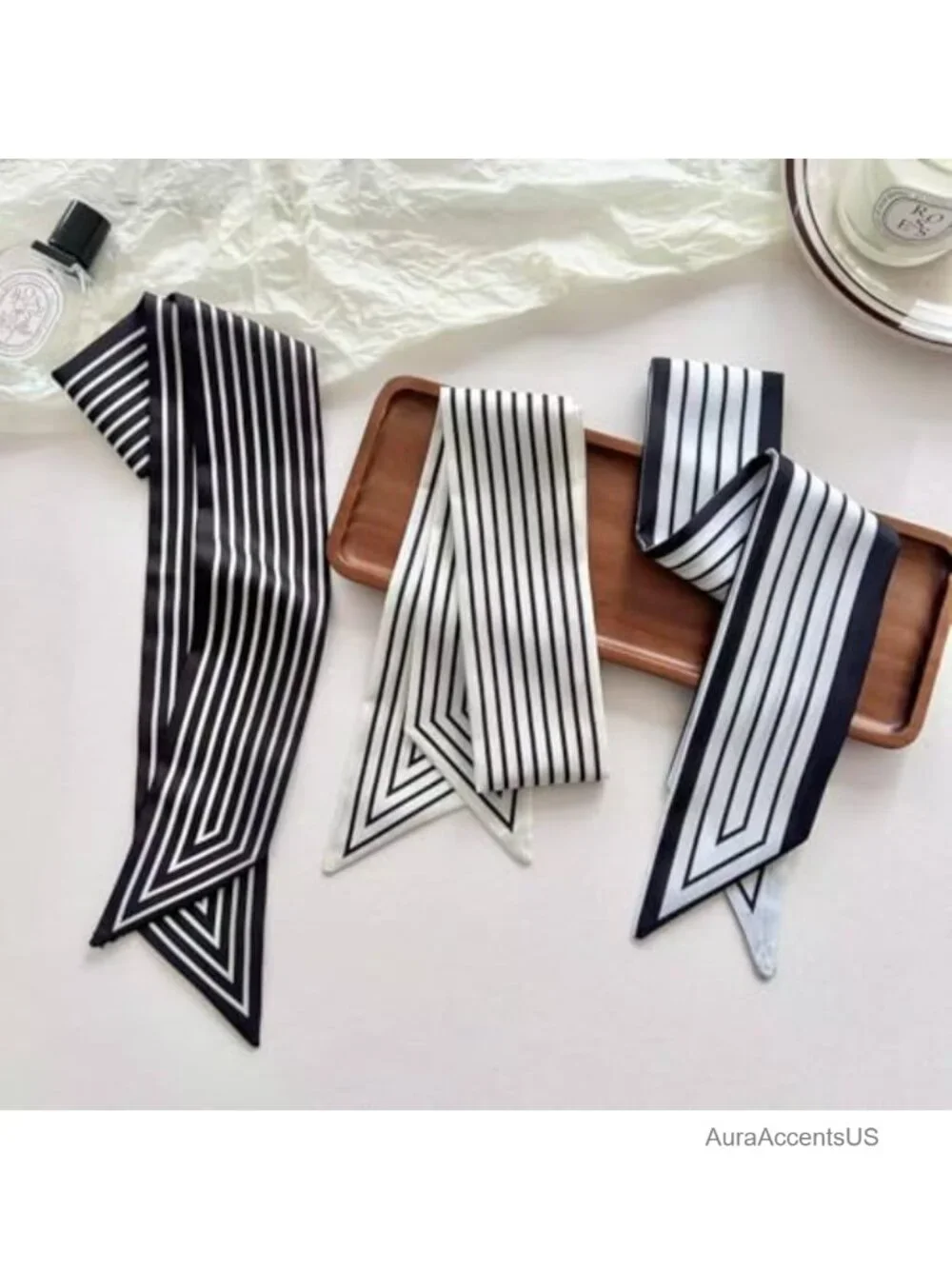 Silky Multicolor Purse Scarves for Bags Hair Neck